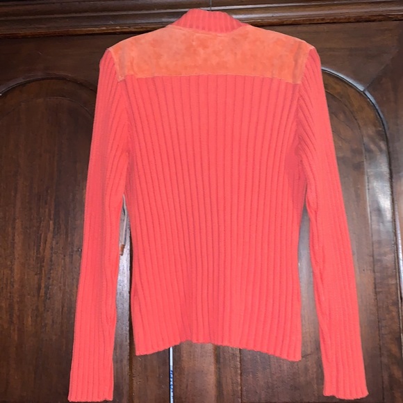 NWT! Ruff Hewn sweater with genuine leather pockets and back panel - Picture 6 of 6